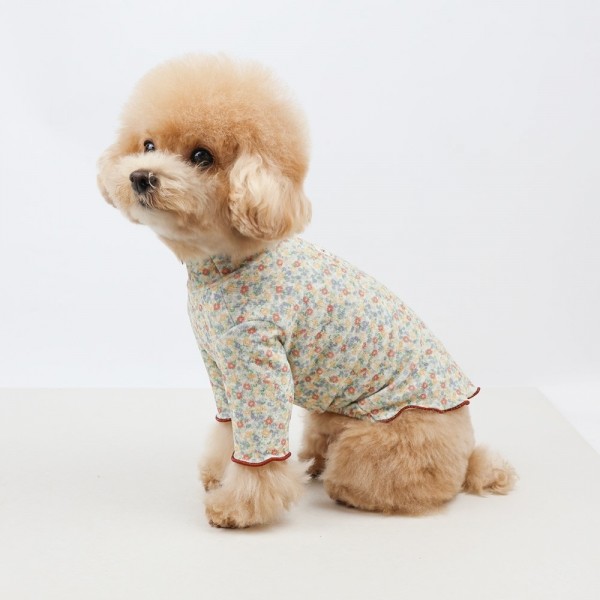 페오펫몰,그루밍독 반려동물 블라썸 프릴 티셔츠 S-2XL, 2colors