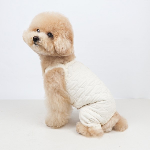 페오펫몰,그루밍독 반려동물 누비 올인원 깔깔이스타일 우주복 S-2XL, 3colors
