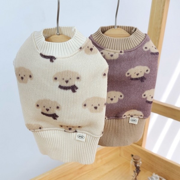 페오펫몰,그루밍독 반려동물 소프트 멍뭉이 니트 조끼 S-2XL, 2colors