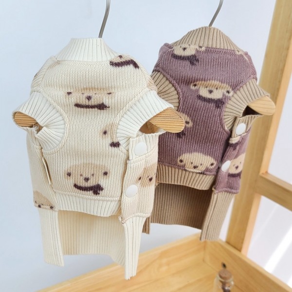 페오펫몰,그루밍독 반려동물 소프트 멍뭉이 니트 조끼 S-2XL, 2colors