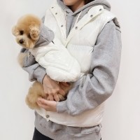 그루밍독 반려동물 커플룩 하트 패딩 조끼 자켓 S-2XL, 3colors & 견주용 패딩조끼