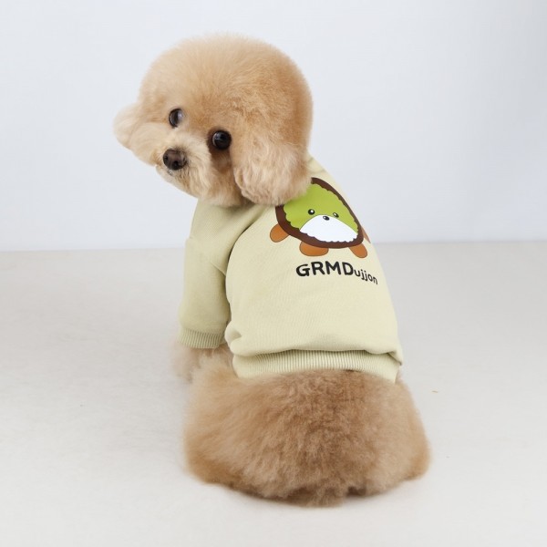 페오펫몰,그루밍독 반려동물 귀요미 프린팅 디저트 맨투맨 티셔츠 S-2XL, 2colors