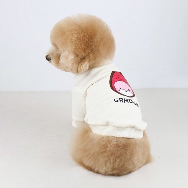 페오펫몰,그루밍독 반려동물 귀요미 프린팅 디저트 맨투맨 티셔츠 S-2XL, 2colors