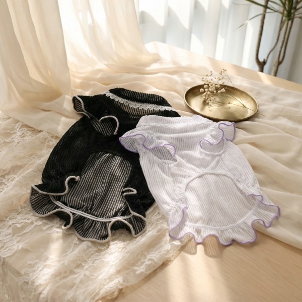 페오펫몰,반려동물 살랑 시스루 블라우스 봄패션 S-XL, 2colors