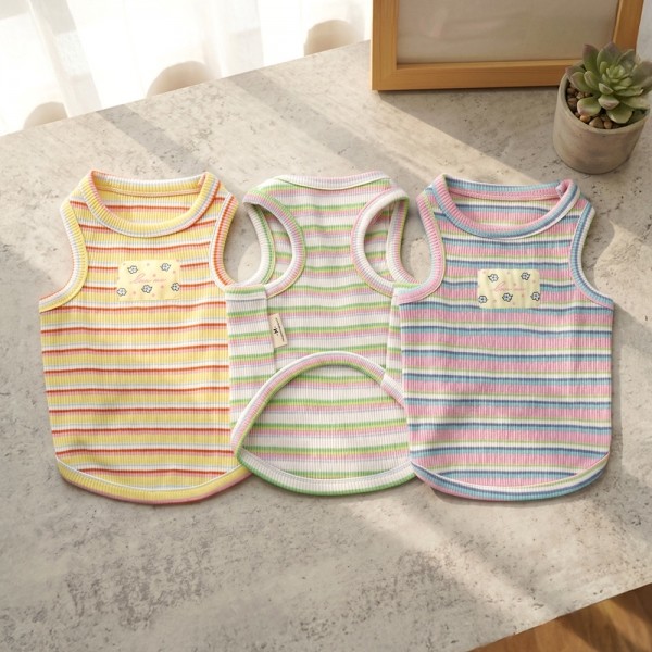 페오펫몰,그루밍독 반려동물 프레시 단가라 민소매 S-2XL, 3colors