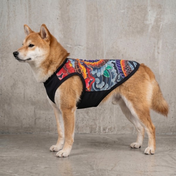 페오펫몰,댕냥이 힙합 쿨 나시 이레즈미 패션문신 민소매 티셔츠 S-2XL, 2colors