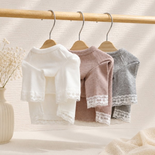 페오펫몰,그루밍독 반려동물 가을이너 멜로우 레이스 티셔츠 S-2XL, 3 colors