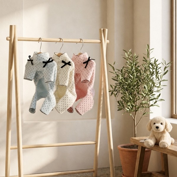페오펫몰,그루밍독 반려동물 땡땡이 스노우 올인원 S-XL, 3 colors