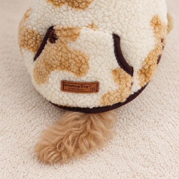 페오펫몰,그루밍독 강아지옷 뽀글 후드 곰자켓 S-2XL, 2 colors