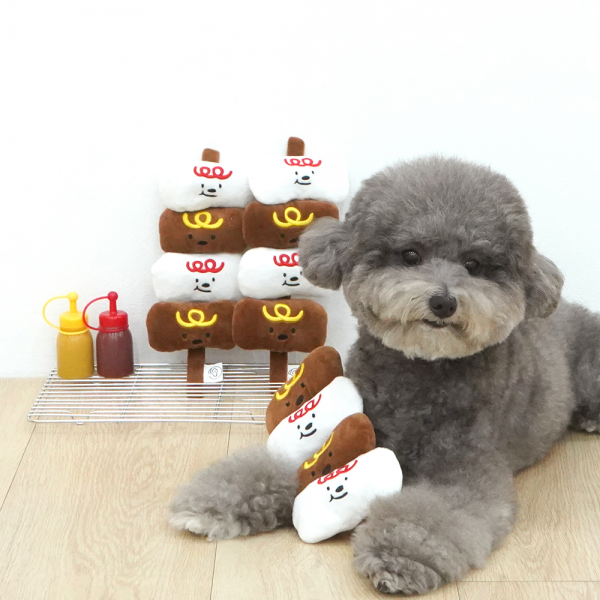 펫베오 소떡소떡 강아지 노즈워크 삑삑이 장난감