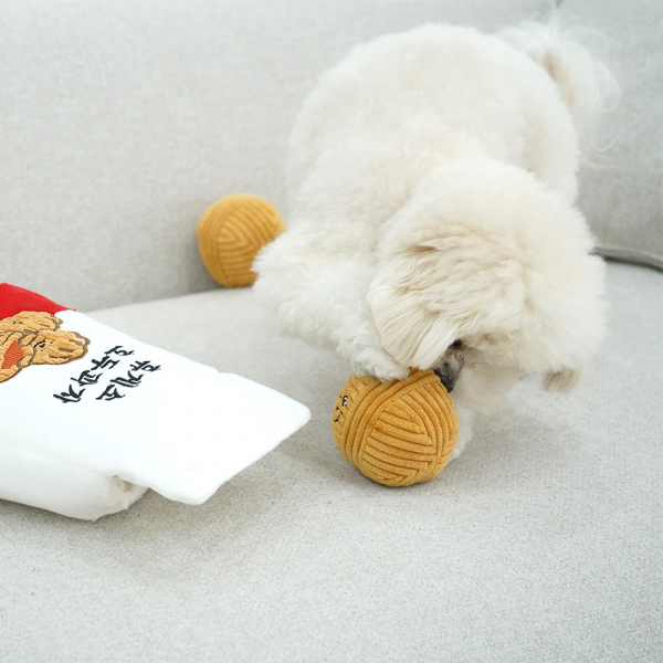 페오펫몰,펫베오 호두과자 강아지 노즈워크 삑삑이 바스락 장난감