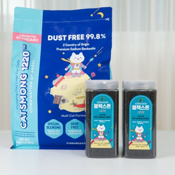페오펫몰,캣츠몽 블랙스톤 고양이모래 탈취제 1000ml