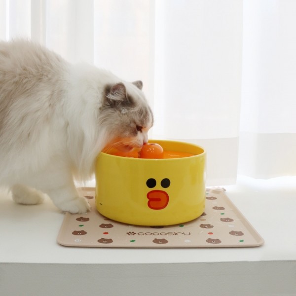페오펫몰,[핫썸머특가] 라인프렌즈 코코시루 도자기급수기 브라운 샐리 CL2WF 강아지 고양이 정수기