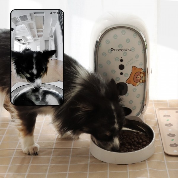 페오펫몰,[핫썸머특가] 라인프렌즈 코코시루 펫 카메라 자동급식기 CL3PFC 강아지 고양이 반려동물 홈캠