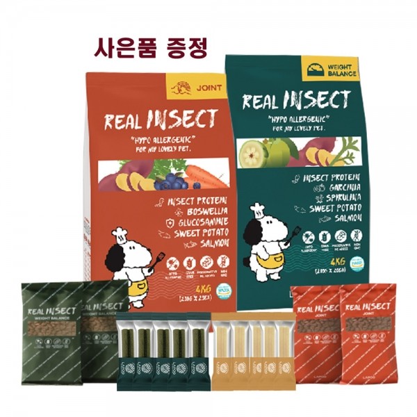 [IMI] 라포그 리얼인섹트 웨이트밸런스 체지방케어 사료 4kg+400g 추가 또는 라포그껌 5P 증정