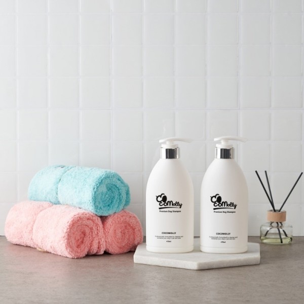 페오펫몰,코코몰리 강아지 목욕 베이직팩 (2종세트) 샴푸470ml + 펫타올(색상랜덤) [최저가]