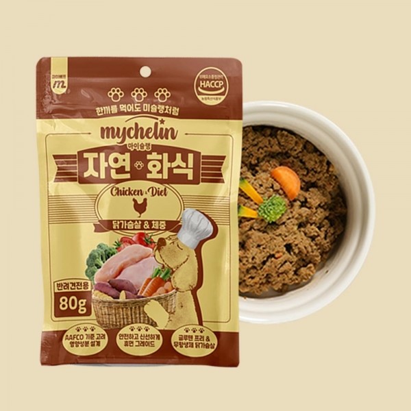 페오펫몰,마이베프 독 마이슐랭 자연화식 혼합 80g x 10ea (1box)