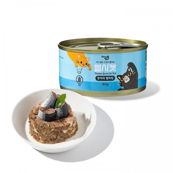 페오펫몰,헬시캣 정어리 젤타입 80g x 24캔 [10%]