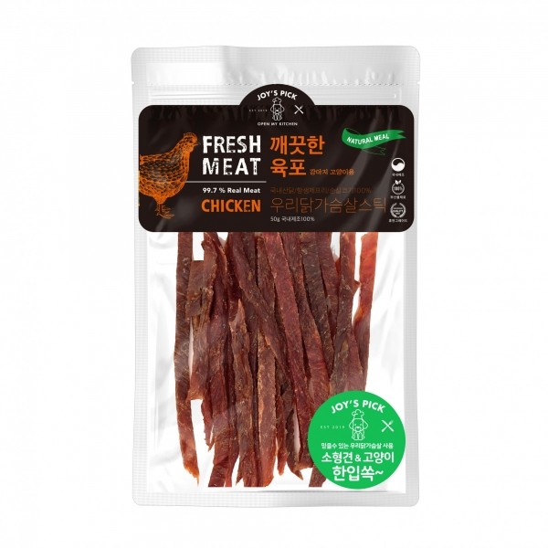페오펫몰,[오래오래프로젝트] 깨끗한육포 닭가슴살 스틱(50g)