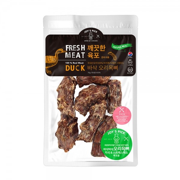 페오펫몰,[오래오래프로젝트] 깨끗한육포 바삭 오리목뼈 (70g)