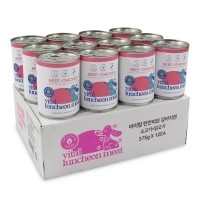 댕냥이라이프 강아지 바이탈 런천미트 간식 캔 소+닭고기 375g X 12캔