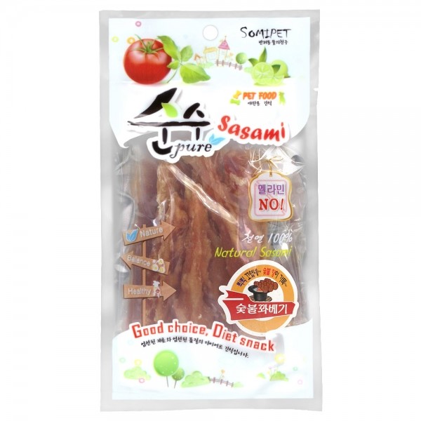 소미펫 순수 70g 강아지 소포장 간식 숯불꽈배기