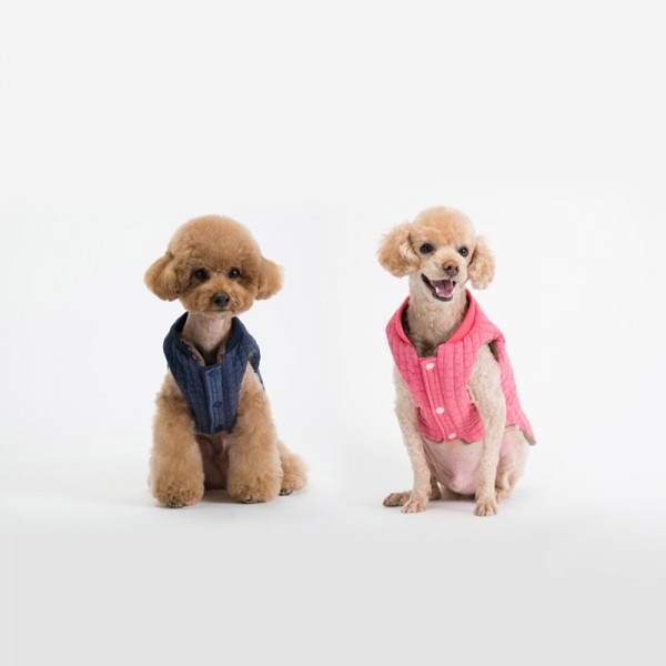 페오펫몰,러브핫핏 누빔 벨보아 패딩 베스트