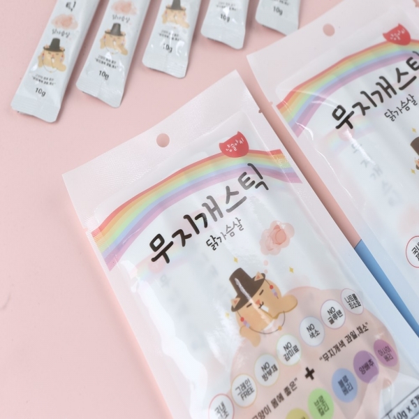 페오펫몰,냥슬아치 고양이 간식 저염츄르 무지개스틱