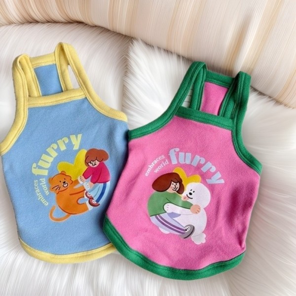 페오펫몰,냥슬아치 퓨리 고양이 강아지 나시 민소매 티셔츠 옷