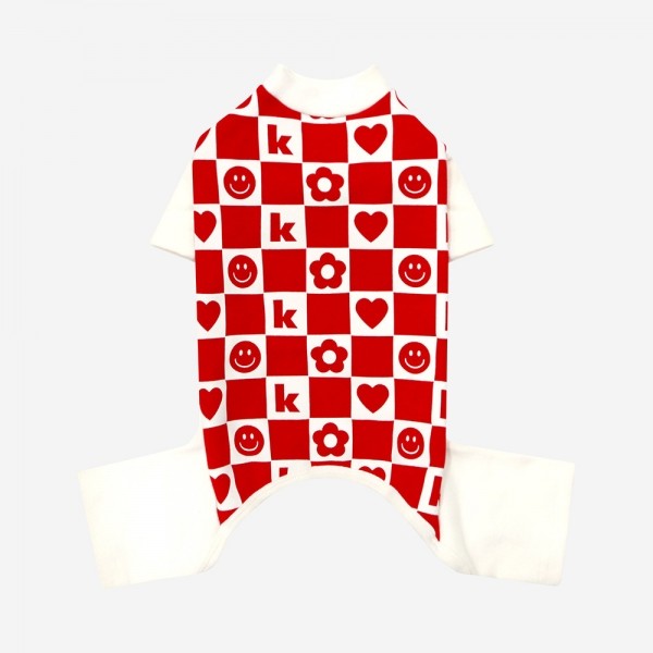 페오펫몰,KINI SMILE CHECK LOGO ALL IN OEN-RED(올인원)
