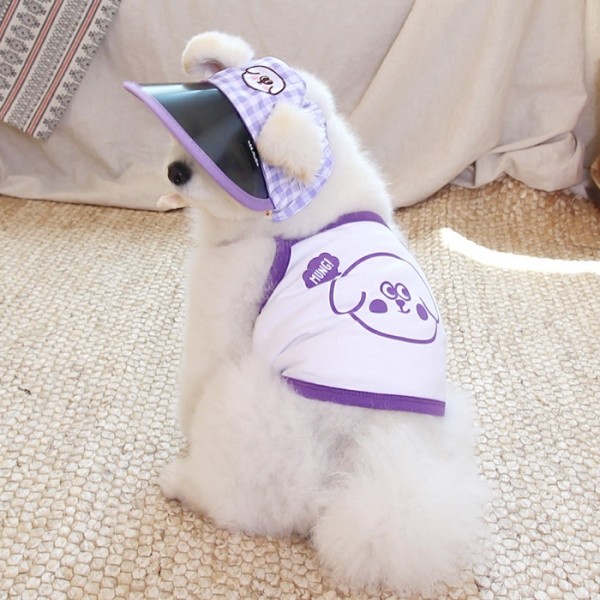 페오펫몰,[오드펫]또또또 친구들 체크 UV썬캡 오댕