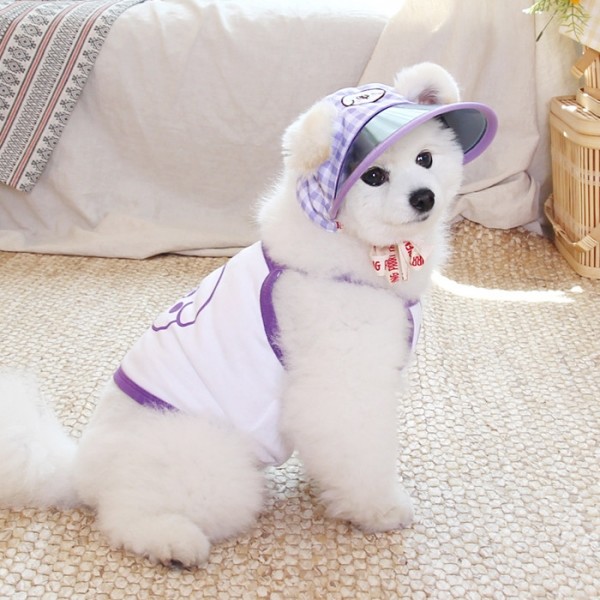 페오펫몰,[오드펫]또또또 친구들 체크 UV썬캡 오댕