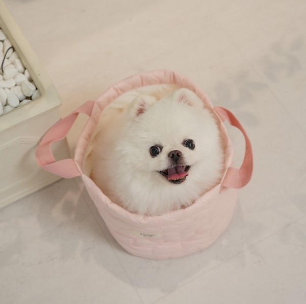 페오펫몰,하븐 누빔 바스켓 장난감 배변패드 보관함 천바구니