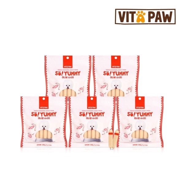 [5봉] 비타파우 쏘야미 미니봉 소시지 연어&크릴오일 영양간식 14개입 [최저가]