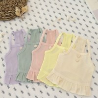 와플지 원피스 크롭(S-2XL) 강아지옷 여름 나시 실내복