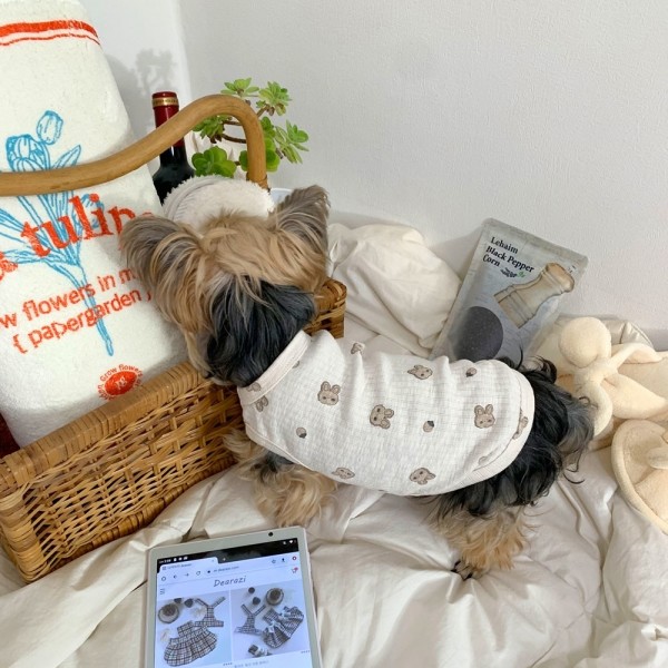 페오펫몰,디어아지 실내복 바니 토끼 민소매 티셔츠