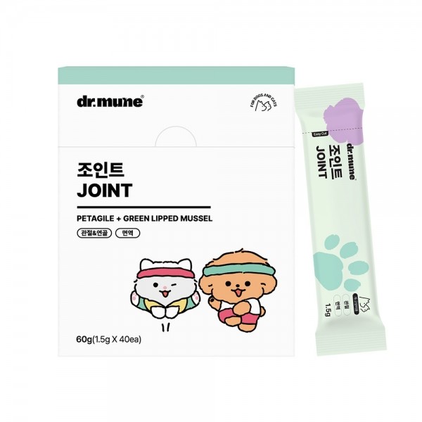 [NEW 파우더] 닥터뮨 조인트 강아지 고양이 관절 영양제 연골 근력 강화 노견 슬개골 면역력 40p