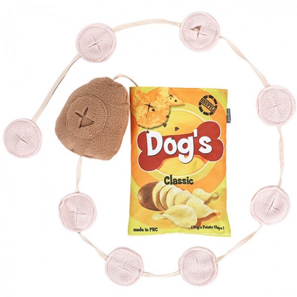 페오펫몰,반달리 강아지 노즈워크 봉제 장난감 포테이토칩