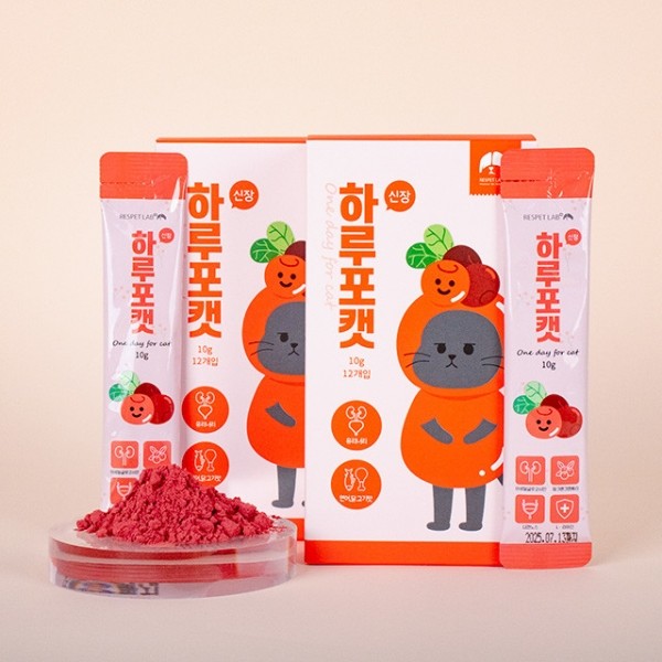 페오펫몰,리스펫랩 고양이 신장 영양제 하루포캣 유리너리 방광염 요로계 12개입
