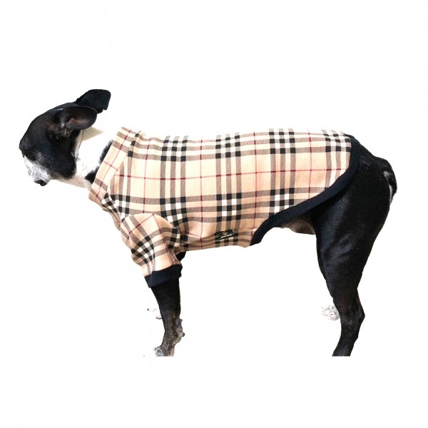 페오펫몰,[감사특가]체크안기모 스판티셔츠,강아지옷,스웻셔츠,애견옷,퍼스카프,채크리본