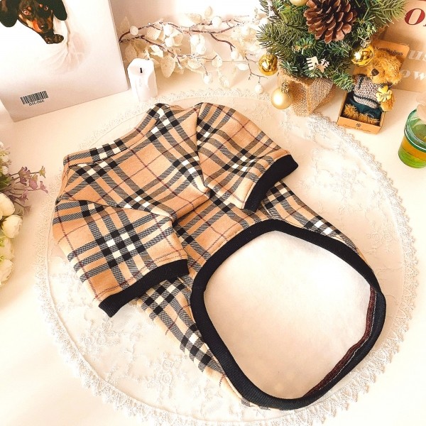 페오펫몰,[감사특가]체크안기모 스판티셔츠,강아지옷,스웻셔츠,애견옷,퍼스카프,채크리본