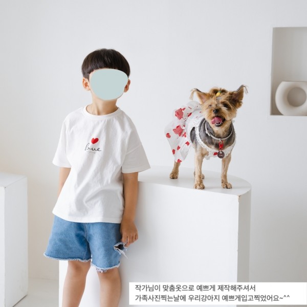 페오펫몰,[댕린이특가]플로피이얼스,레드하트 강아지드레스,강아지원피스