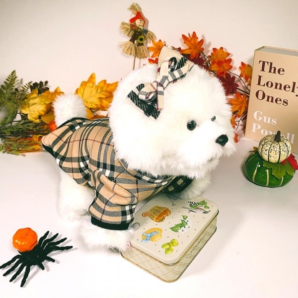 페오펫몰,[감사특가]체크안기모 스판티셔츠,강아지옷,스웻셔츠,애견옷,퍼스카프,채크리본