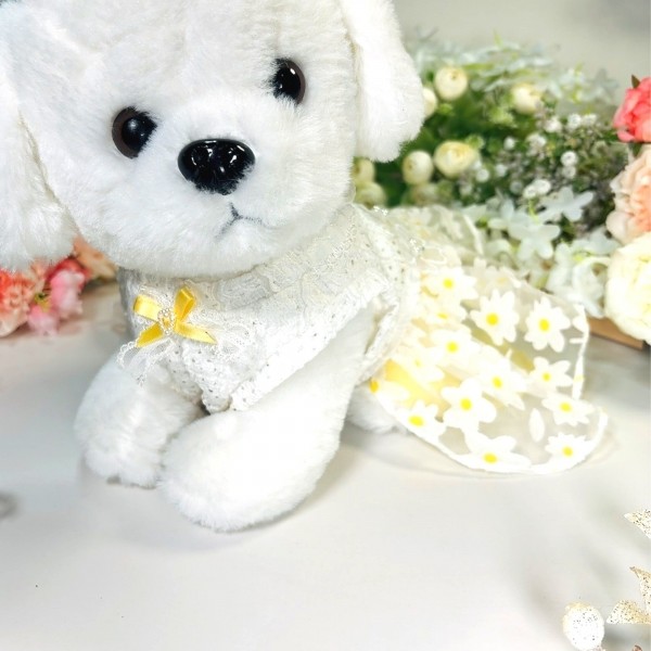 페오펫몰,플로피이얼스[꽃길특가]카밀리아 화이트드레스,강아지원피스