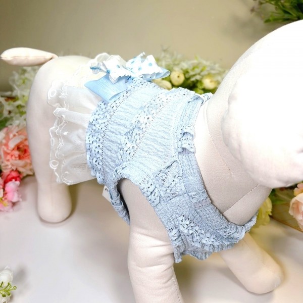 페오펫몰,플로피이얼스[꽃길특가]슈슈 강아지 크롭 강아지옷