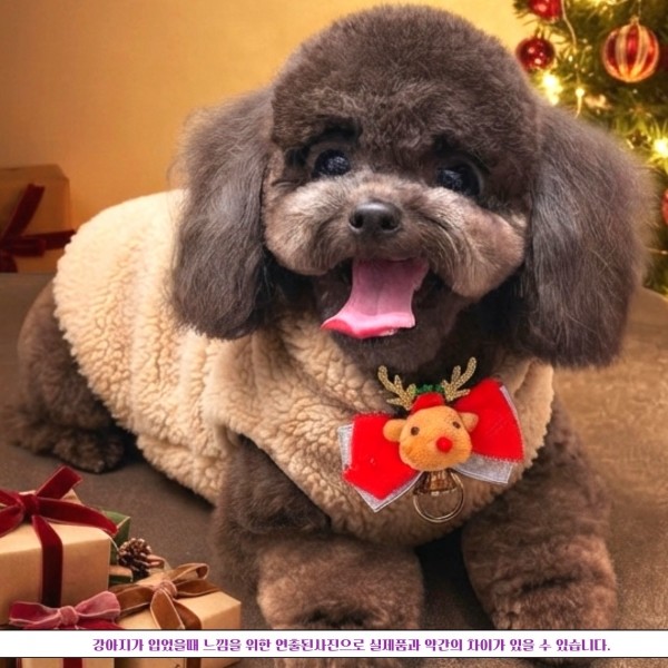 페오펫몰,코코플리스 강아지 뽀글이조끼,후리스 양면조끼 애견옷 D링