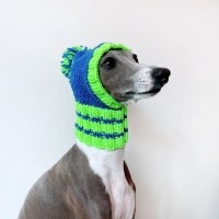 [완제품/강아지 손뜨개 모자] 폼폼 발라클라바