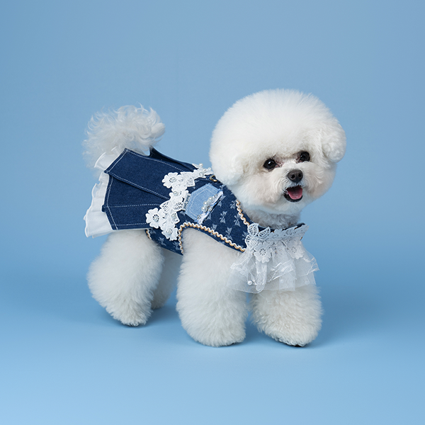 페오펫몰,(Renewal) Denim Harness DeepBlue Dress 데님하네스 딥블루 드레스