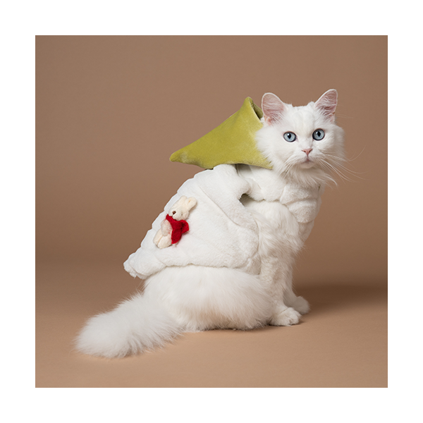 페오펫몰,Fur Vest Harness Green (Double Sided) 털조끼 하네스 그린 (양면)