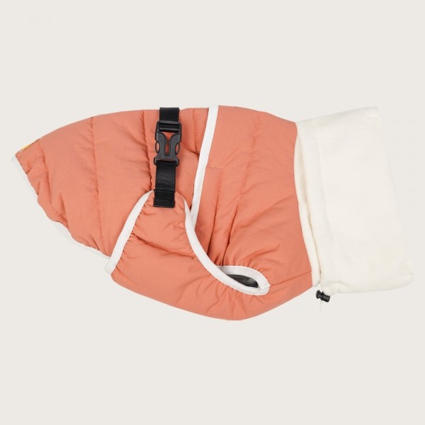 페오펫몰,하이넥 터틀 퀄팅 발열 패딩(오렌지)